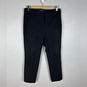 J Crew Cameron Wool Trousers Black 8 Ankle Pant Office Straight Stretch Mid Rise